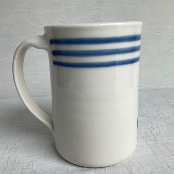 Pottery Anchor Mug Handcrafted Pottery Nautical Mug Large Capacity 1-of-a-kind - Picture 3 of 10